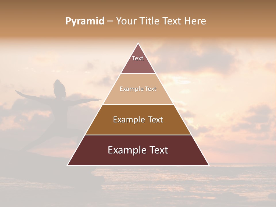 A Woman Doing Yoga On The Beach At Sunset PowerPoint Template