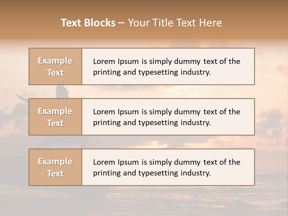 A Woman Doing Yoga On The Beach At Sunset PowerPoint Template