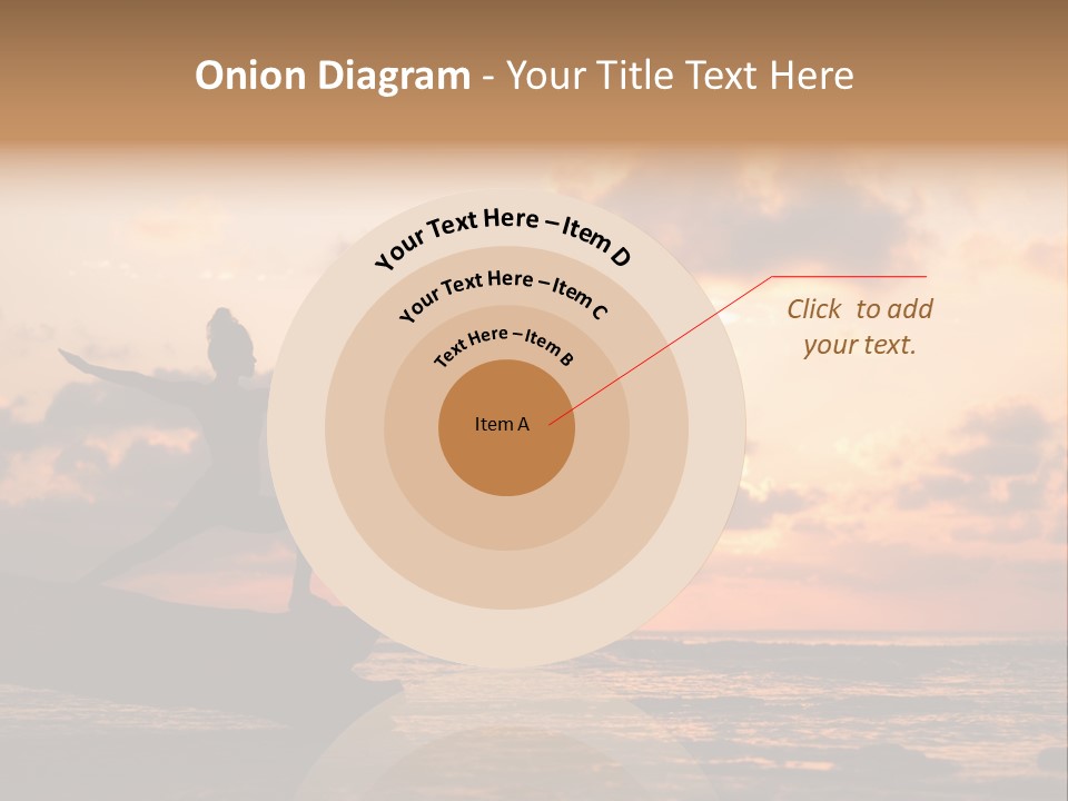 A Woman Doing Yoga On The Beach At Sunset PowerPoint Template