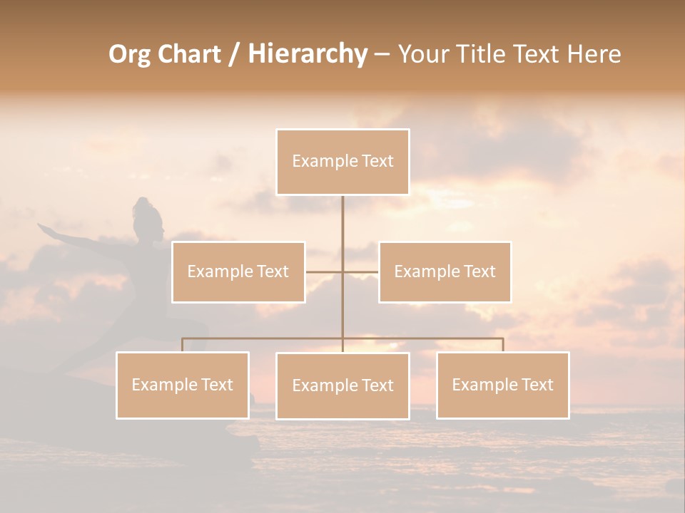 A Woman Doing Yoga On The Beach At Sunset PowerPoint Template