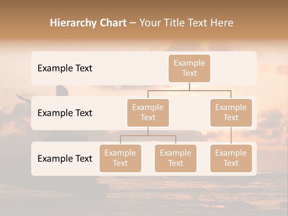 A Woman Doing Yoga On The Beach At Sunset PowerPoint Template