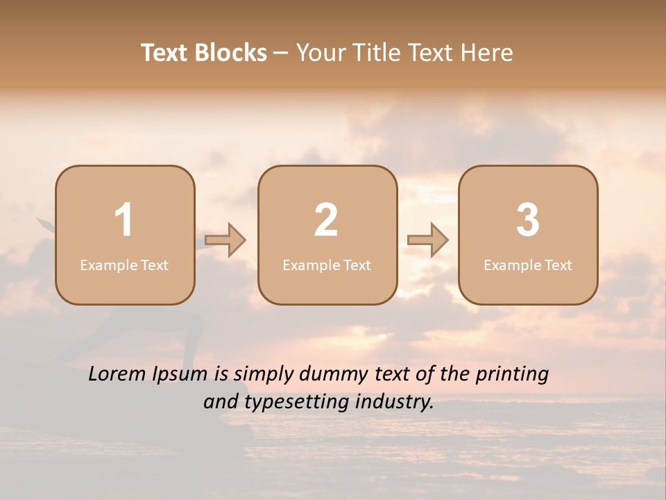 A Woman Doing Yoga On The Beach At Sunset PowerPoint Template