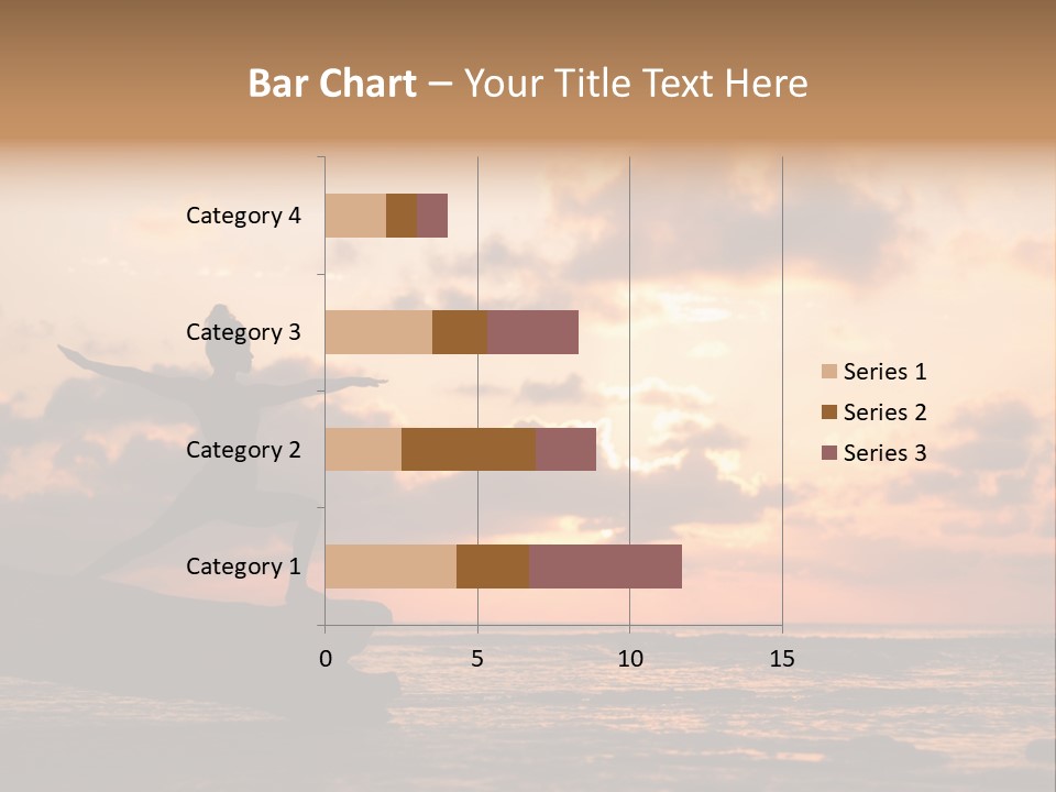 A Woman Doing Yoga On The Beach At Sunset PowerPoint Template