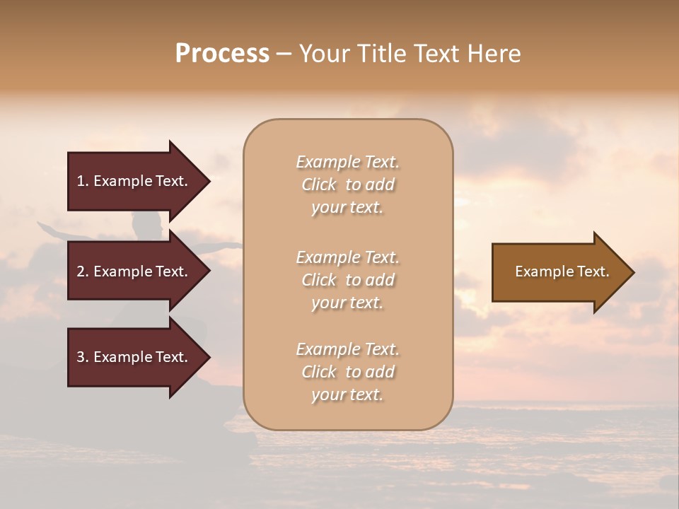 A Woman Doing Yoga On The Beach At Sunset PowerPoint Template