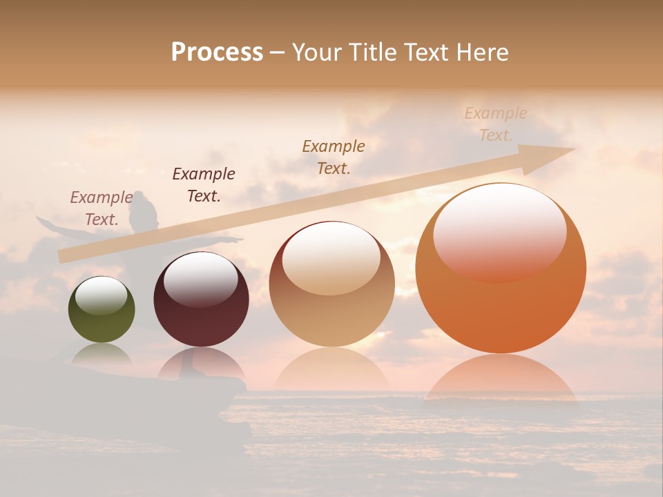 A Woman Doing Yoga On The Beach At Sunset PowerPoint Template