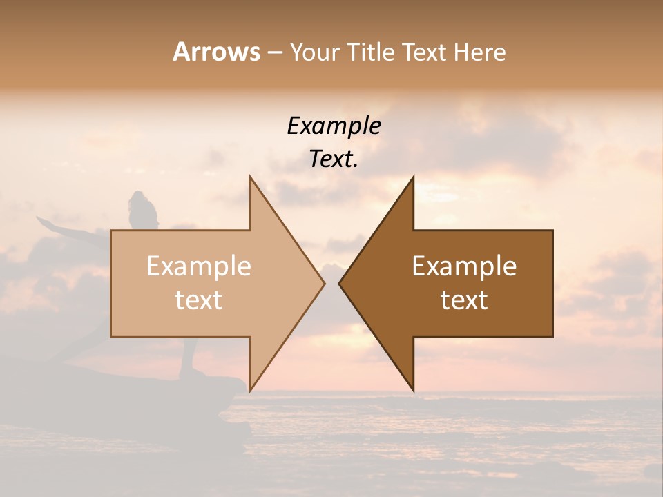 A Woman Doing Yoga On The Beach At Sunset PowerPoint Template