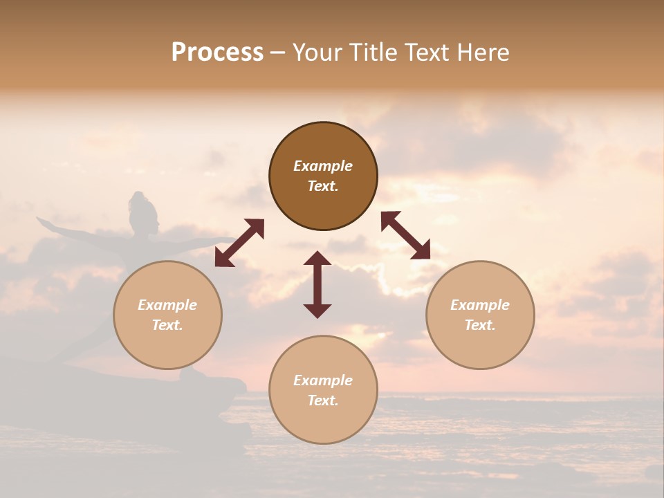 A Woman Doing Yoga On The Beach At Sunset PowerPoint Template