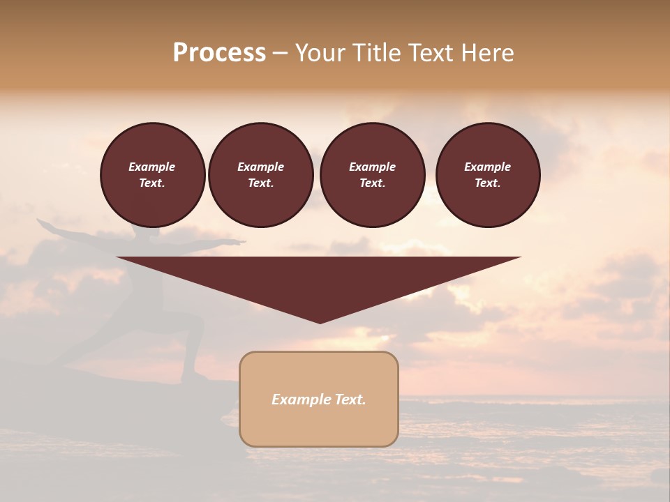 A Woman Doing Yoga On The Beach At Sunset PowerPoint Template