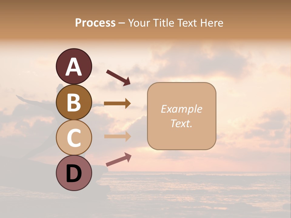 A Woman Doing Yoga On The Beach At Sunset PowerPoint Template