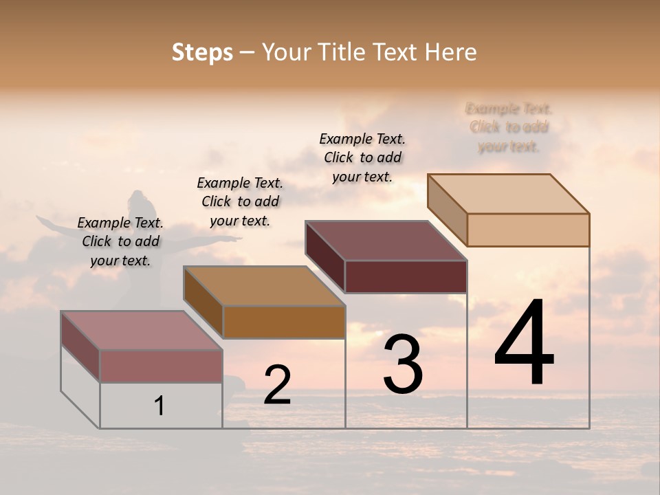 A Woman Doing Yoga On The Beach At Sunset PowerPoint Template