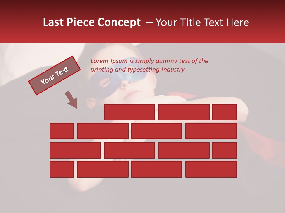 A Young Boy Wearing A Mask Sleeping On A Bed PowerPoint Template