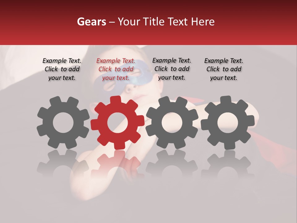 A Young Boy Wearing A Mask Sleeping On A Bed PowerPoint Template