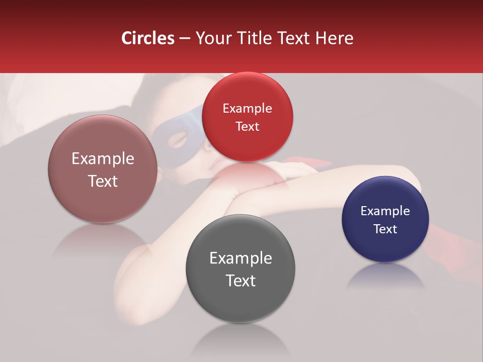 A Young Boy Wearing A Mask Sleeping On A Bed PowerPoint Template