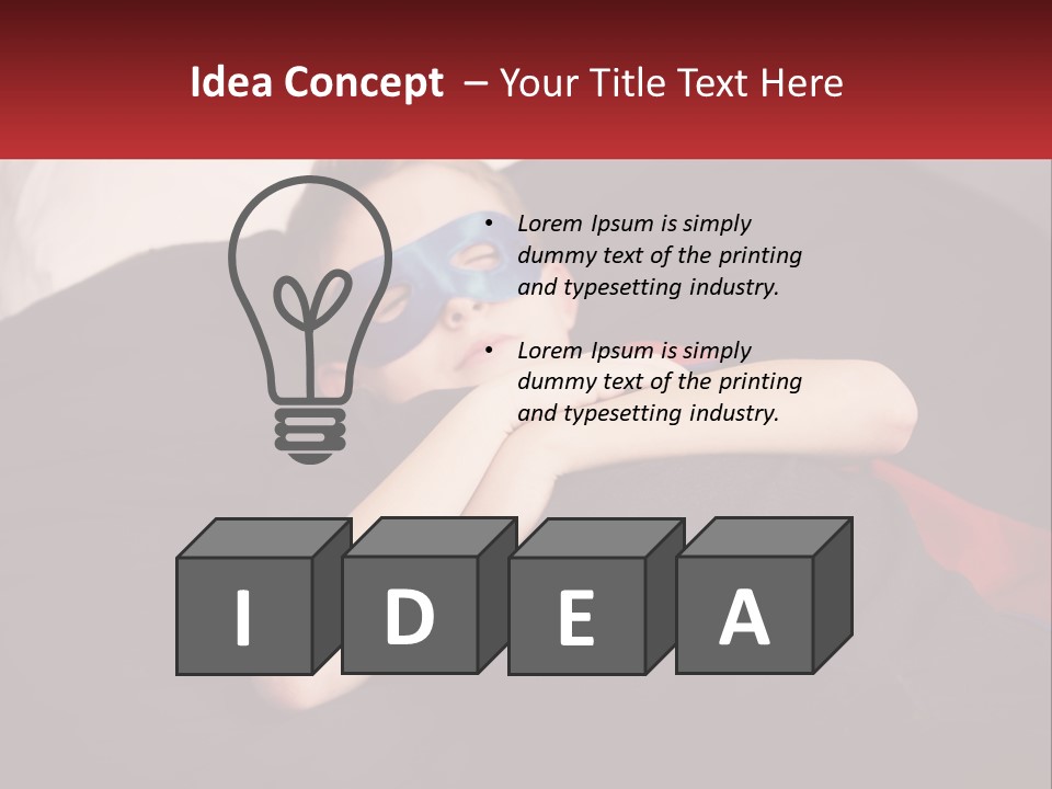 A Young Boy Wearing A Mask Sleeping On A Bed PowerPoint Template