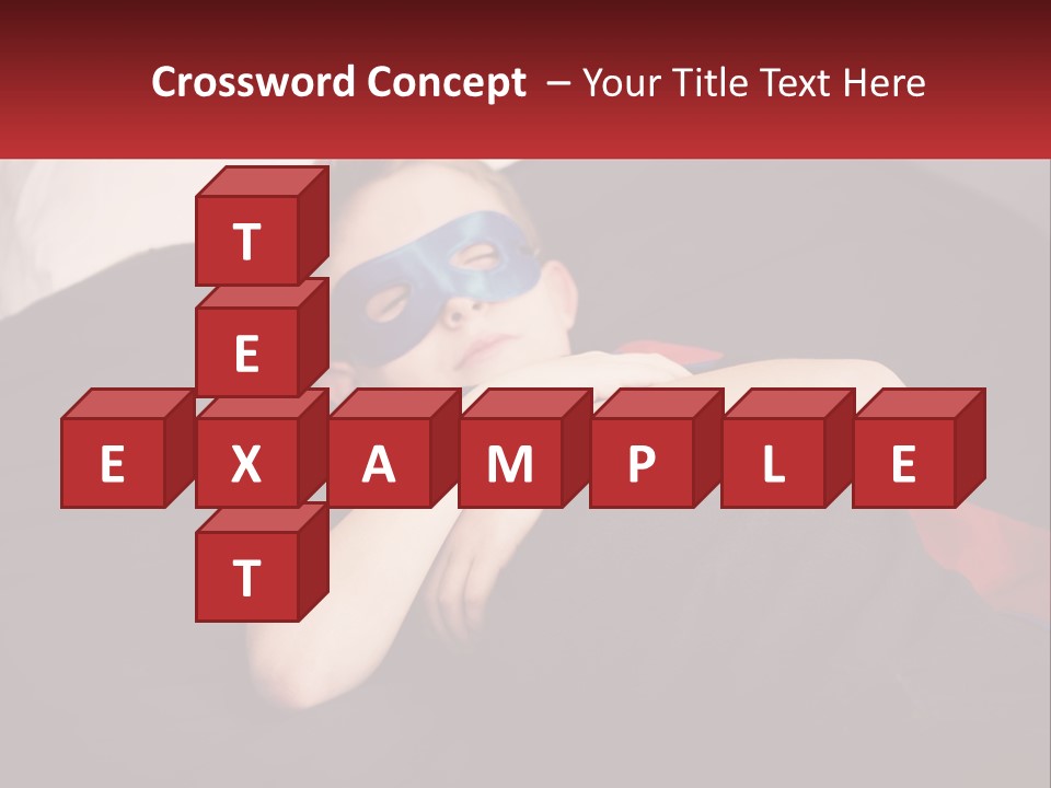 A Young Boy Wearing A Mask Sleeping On A Bed PowerPoint Template