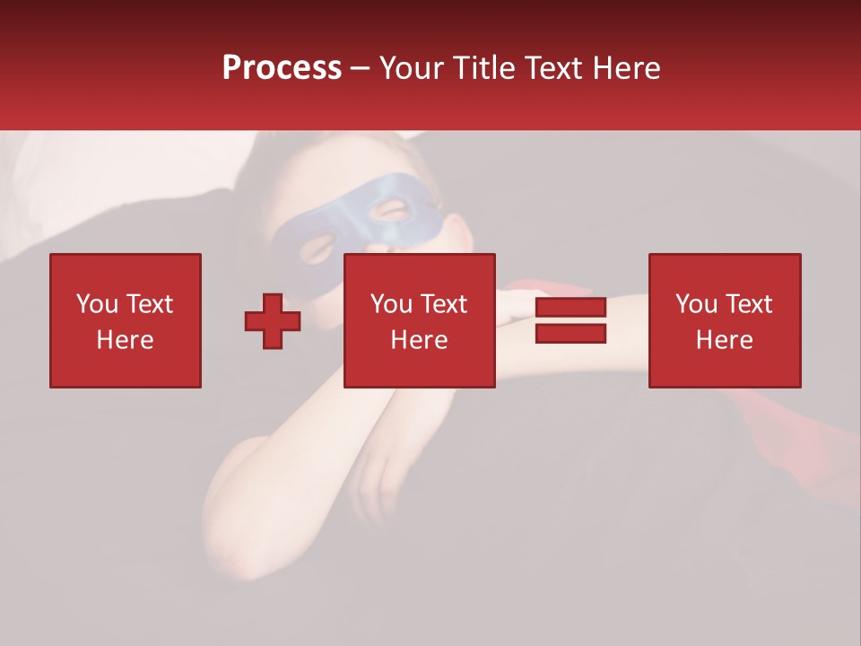 A Young Boy Wearing A Mask Sleeping On A Bed PowerPoint Template