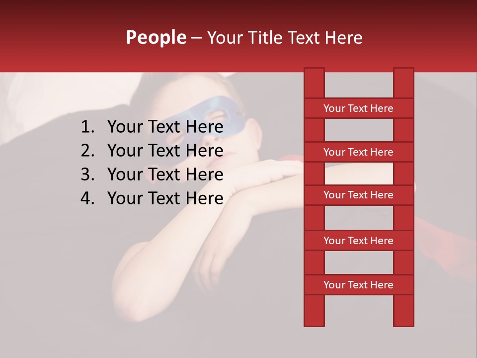 A Young Boy Wearing A Mask Sleeping On A Bed PowerPoint Template