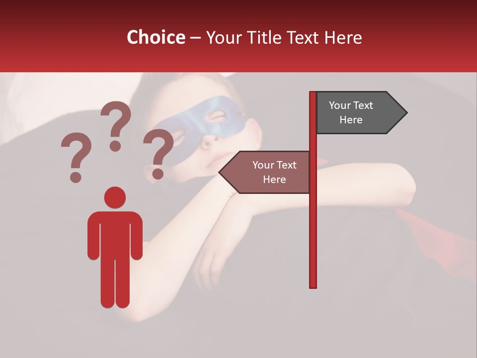 A Young Boy Wearing A Mask Sleeping On A Bed PowerPoint Template