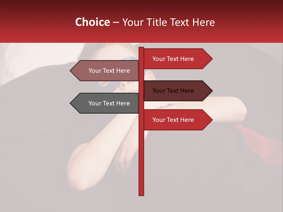 A Young Boy Wearing A Mask Sleeping On A Bed PowerPoint Template