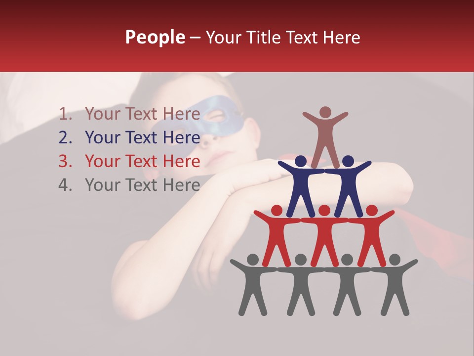 A Young Boy Wearing A Mask Sleeping On A Bed PowerPoint Template