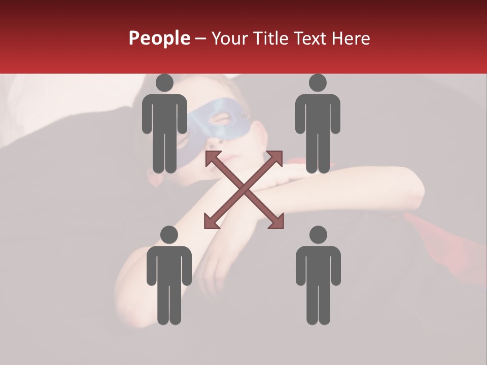 A Young Boy Wearing A Mask Sleeping On A Bed PowerPoint Template