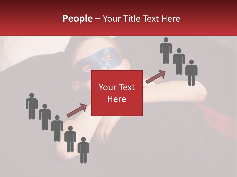 A Young Boy Wearing A Mask Sleeping On A Bed PowerPoint Template