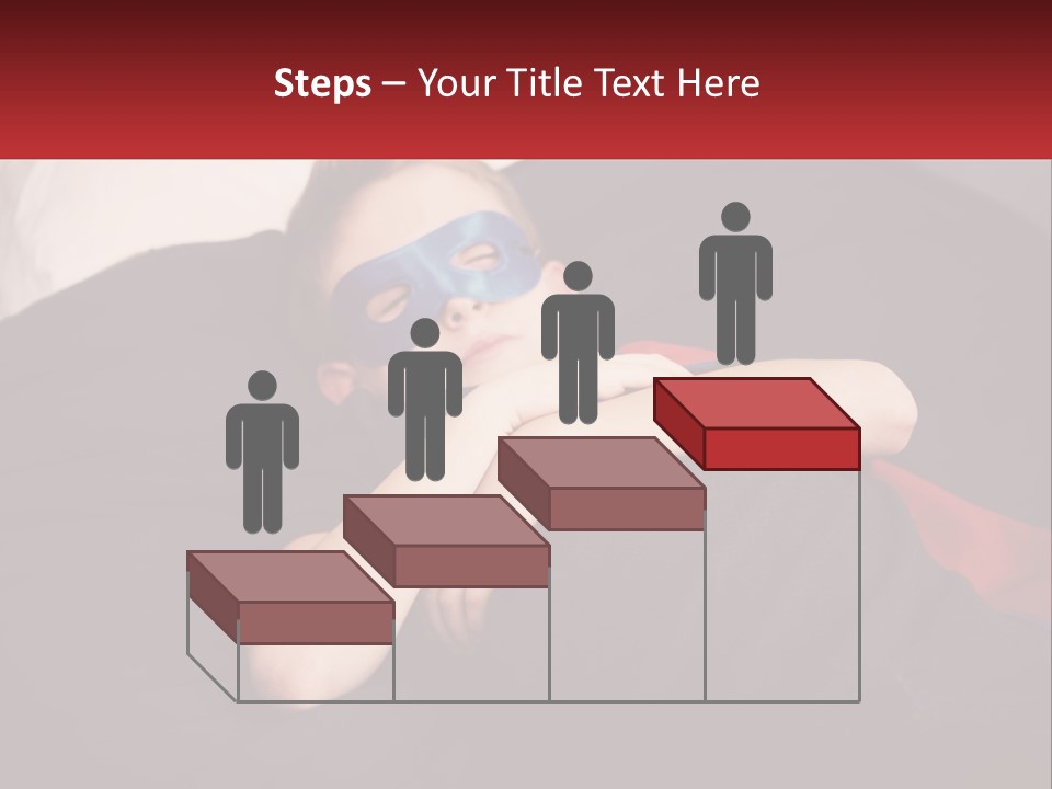 A Young Boy Wearing A Mask Sleeping On A Bed PowerPoint Template