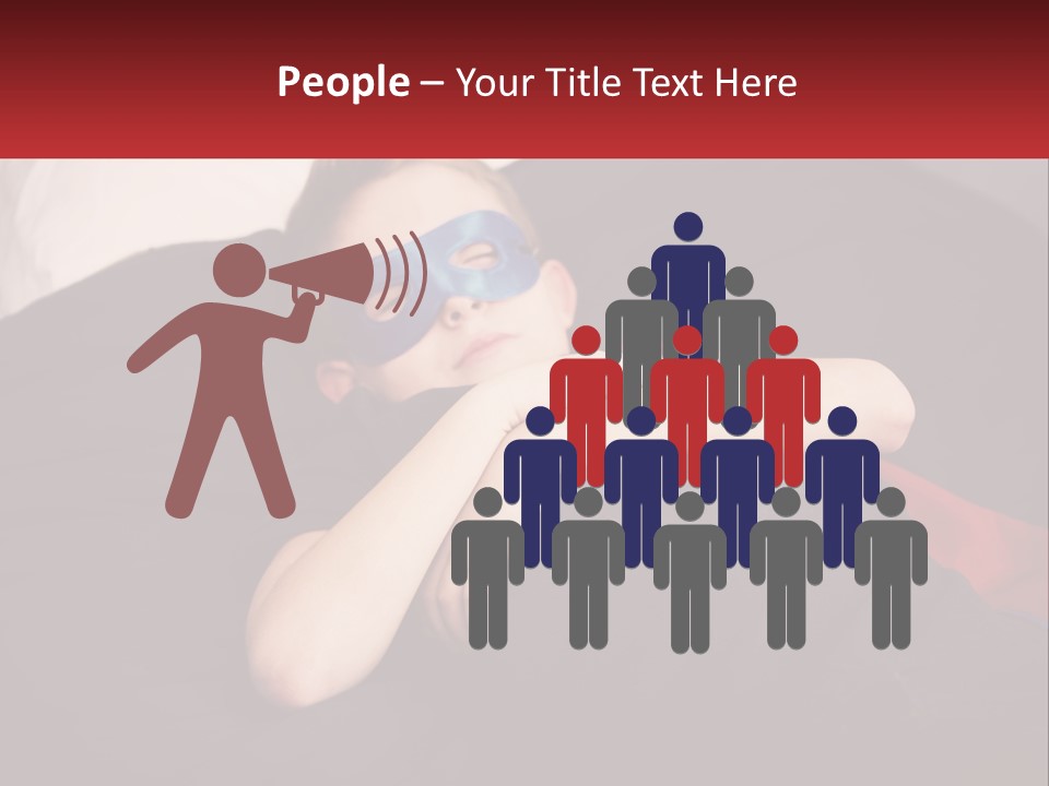 A Young Boy Wearing A Mask Sleeping On A Bed PowerPoint Template