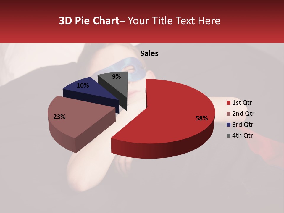 A Young Boy Wearing A Mask Sleeping On A Bed PowerPoint Template