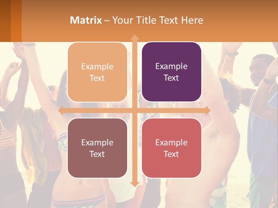 A Group Of People Standing On Top Of A Beach PowerPoint Template