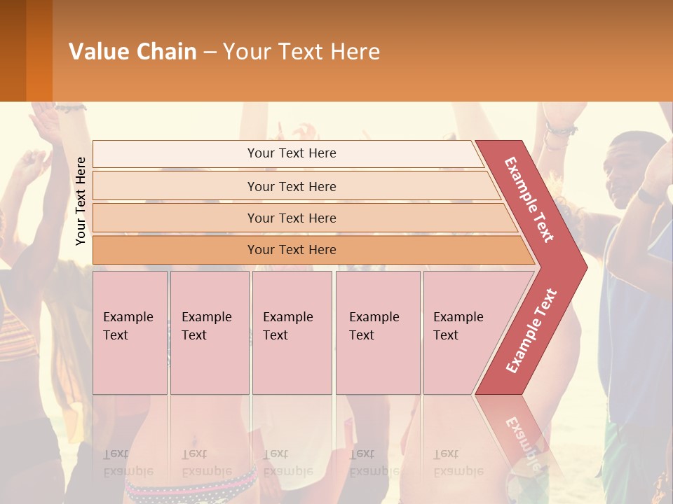 A Group Of People Standing On Top Of A Beach PowerPoint Template