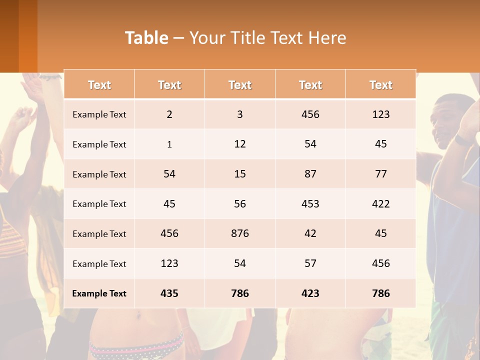 A Group Of People Standing On Top Of A Beach PowerPoint Template