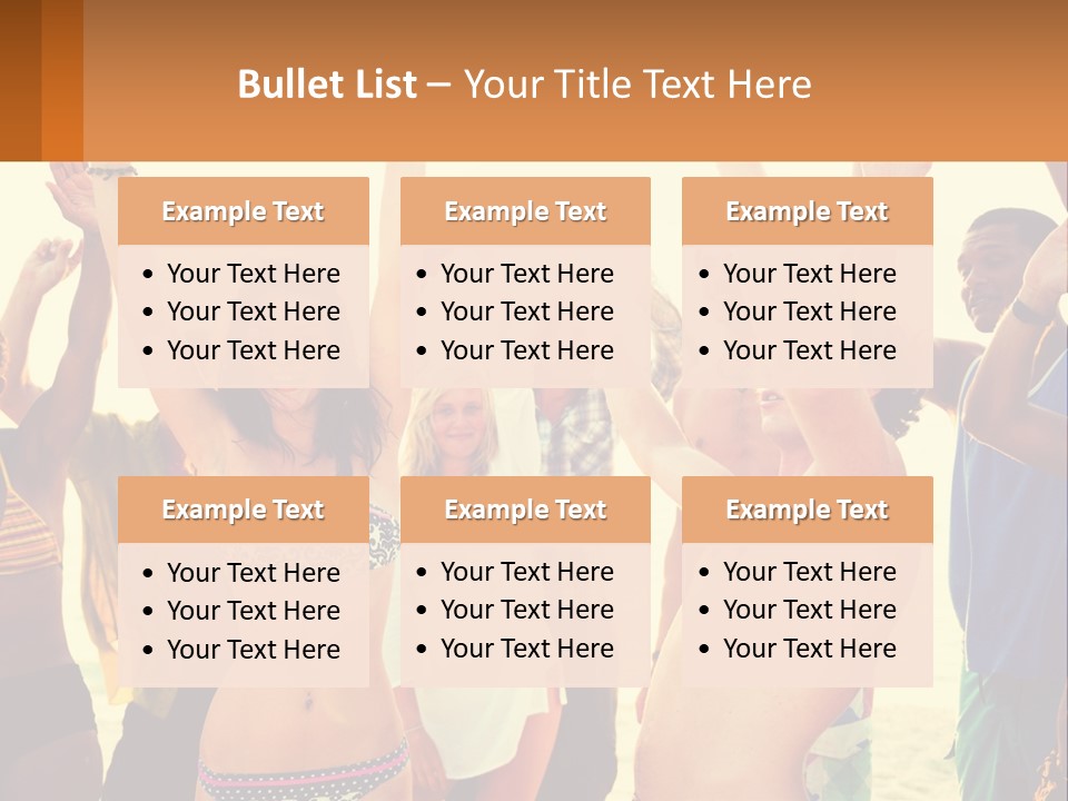 A Group Of People Standing On Top Of A Beach PowerPoint Template