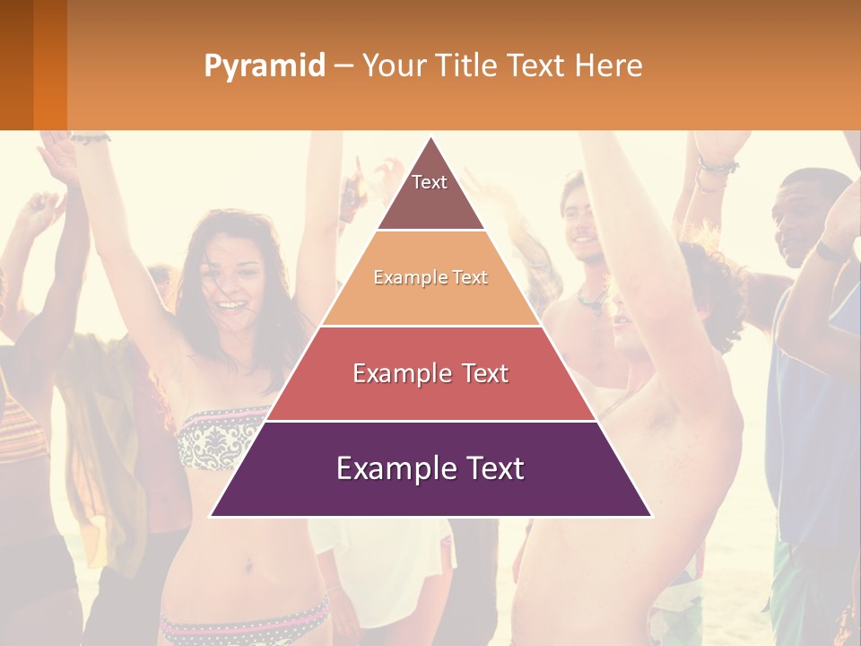 A Group Of People Standing On Top Of A Beach PowerPoint Template