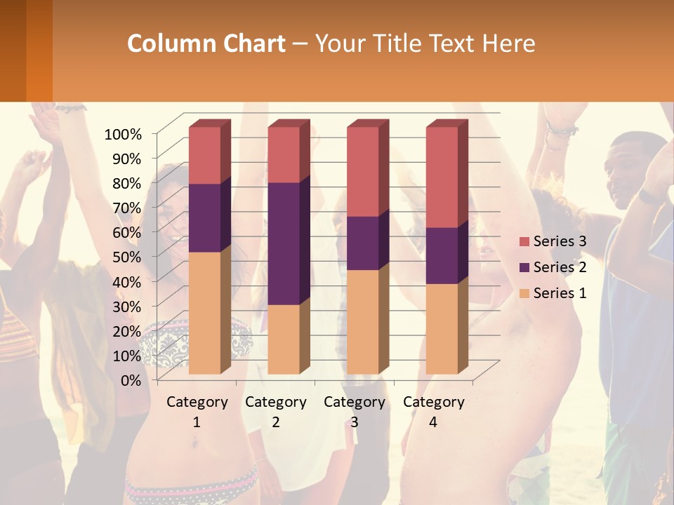 A Group Of People Standing On Top Of A Beach PowerPoint Template