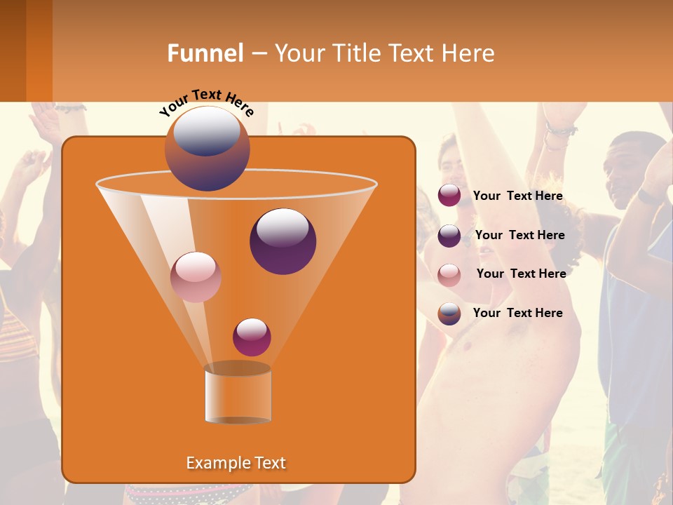 A Group Of People Standing On Top Of A Beach PowerPoint Template