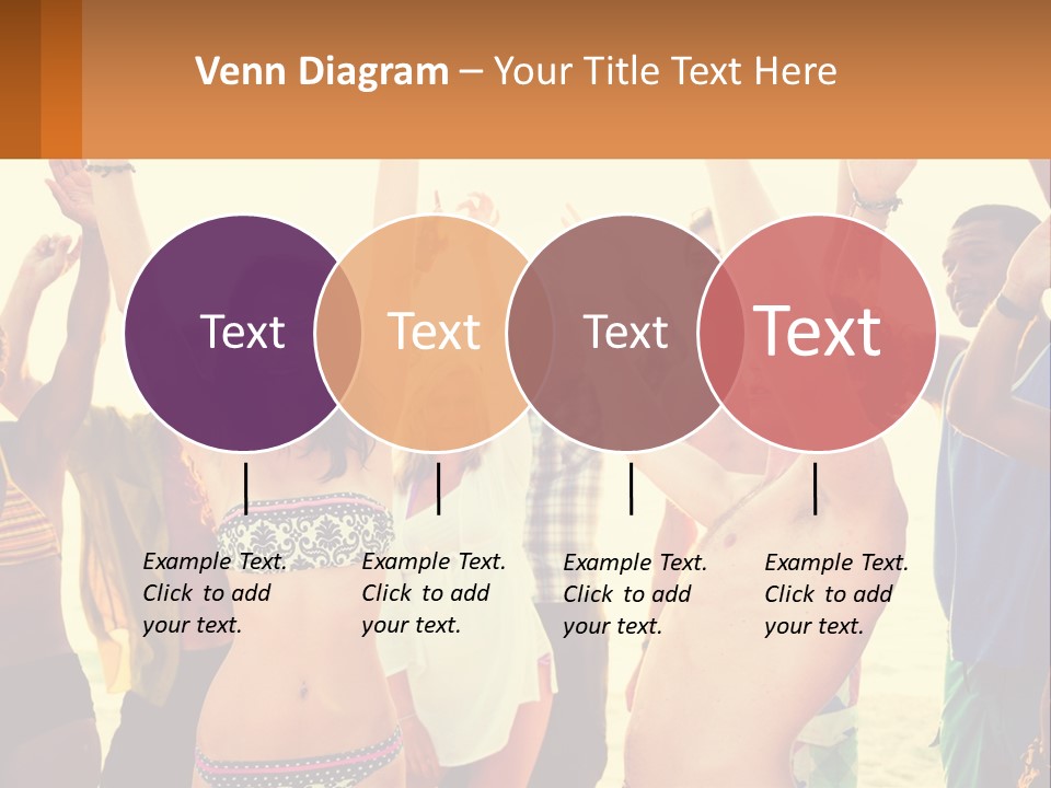 A Group Of People Standing On Top Of A Beach PowerPoint Template