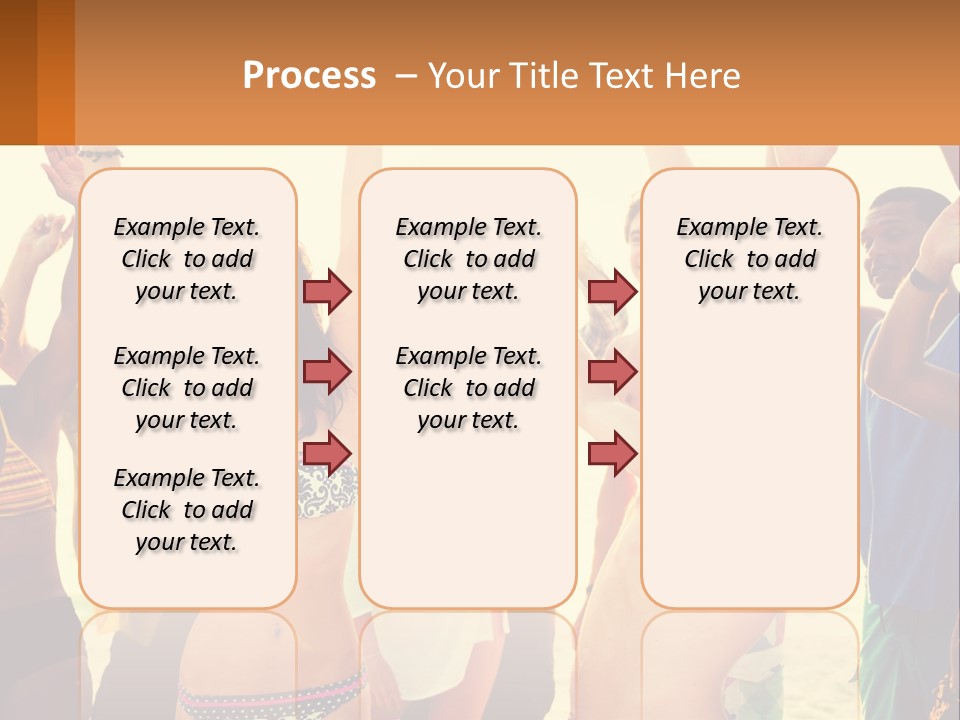 A Group Of People Standing On Top Of A Beach PowerPoint Template