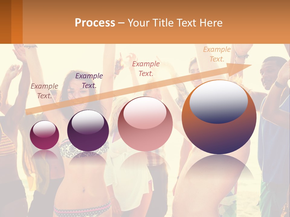 A Group Of People Standing On Top Of A Beach PowerPoint Template