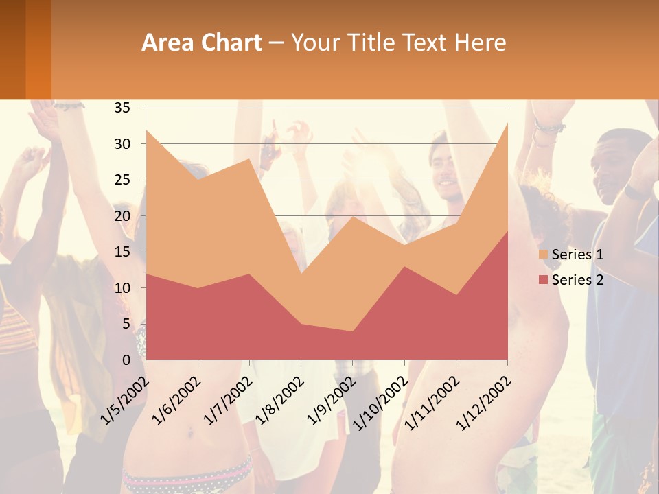 A Group Of People Standing On Top Of A Beach PowerPoint Template