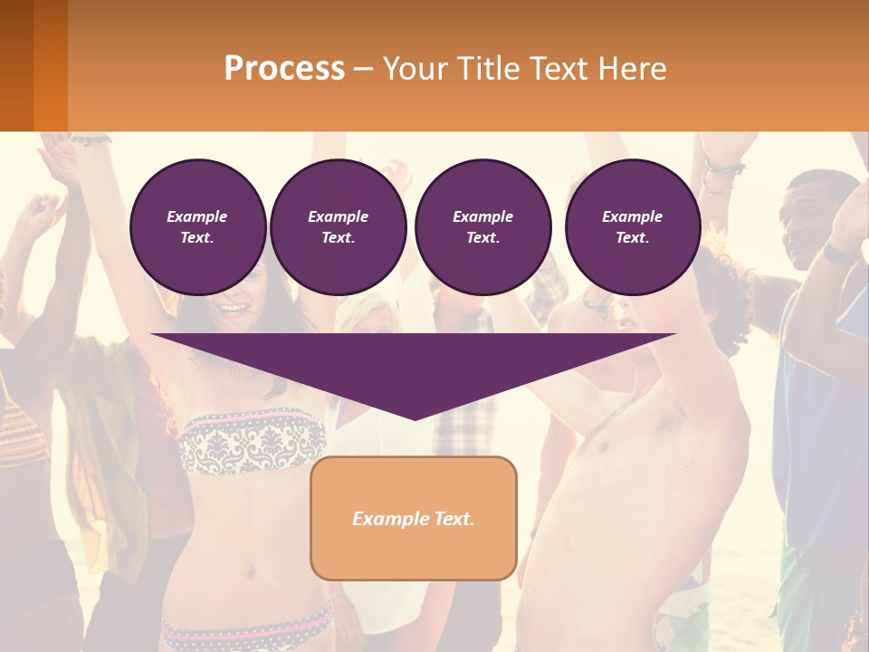 A Group Of People Standing On Top Of A Beach PowerPoint Template