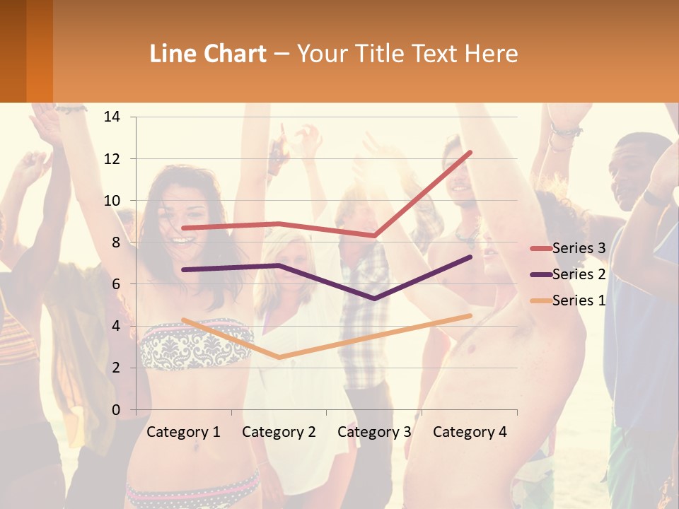 A Group Of People Standing On Top Of A Beach PowerPoint Template