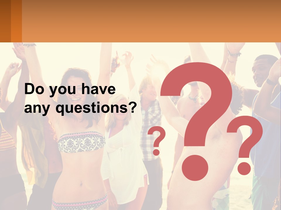 A Group Of People Standing On Top Of A Beach PowerPoint Template