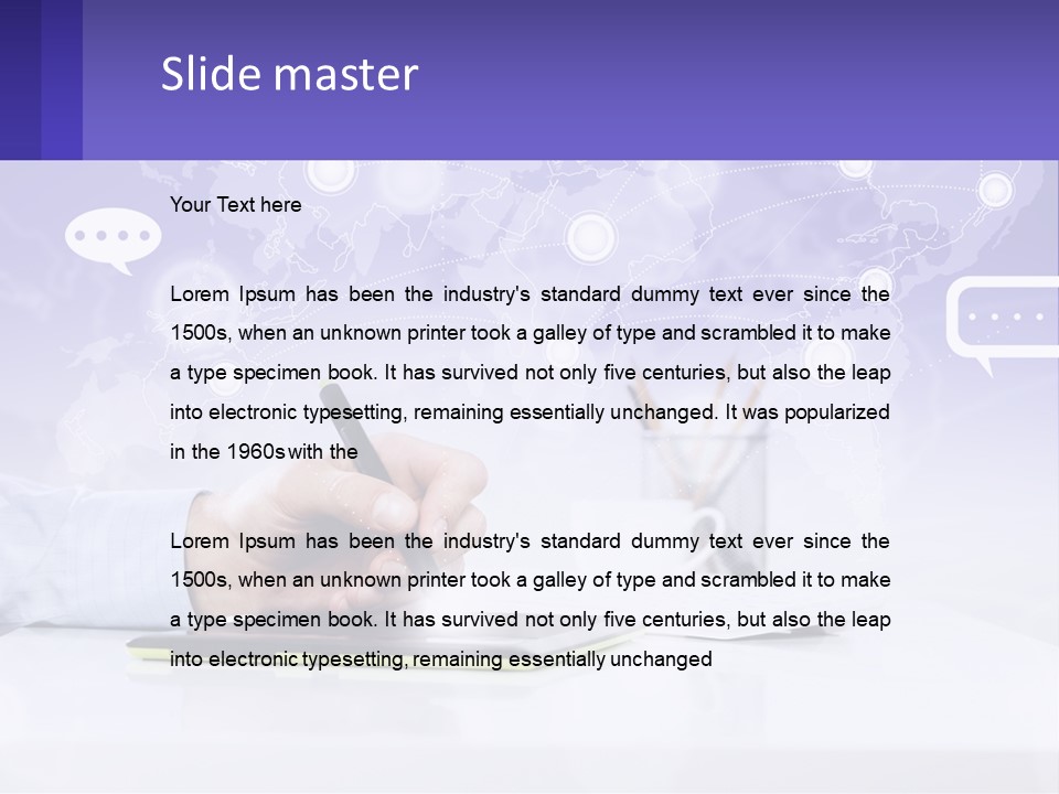 A Person Writing On A Piece Of Paper With A Pen PowerPoint Template