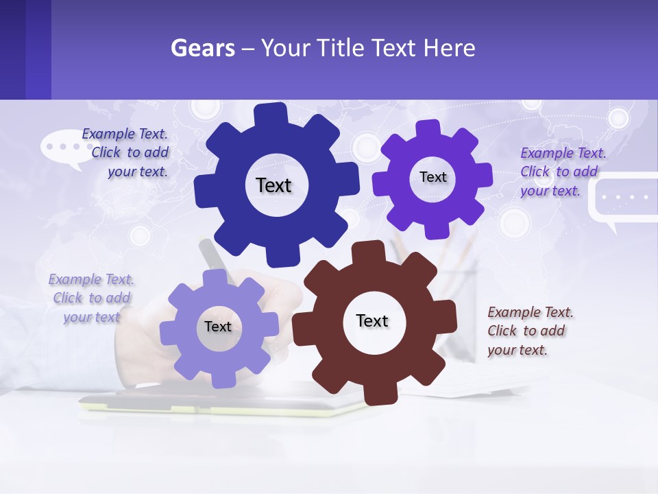 A Person Writing On A Piece Of Paper With A Pen PowerPoint Template