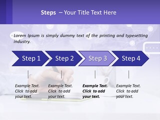 A Person Writing On A Piece Of Paper With A Pen PowerPoint Template
