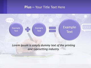 A Person Writing On A Piece Of Paper With A Pen PowerPoint Template