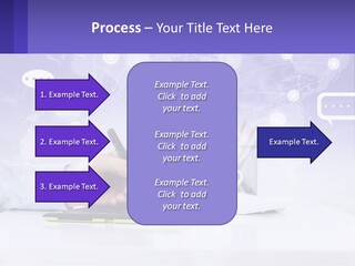 A Person Writing On A Piece Of Paper With A Pen PowerPoint Template