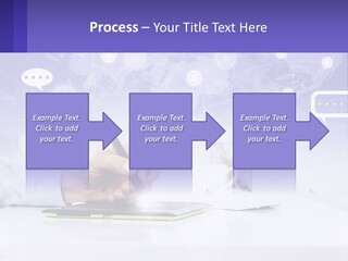 A Person Writing On A Piece Of Paper With A Pen PowerPoint Template