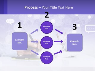 A Person Writing On A Piece Of Paper With A Pen PowerPoint Template